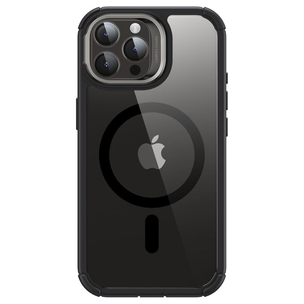 ESR iPhone 15 Pro Max Armor Tough Kickstand Halolock MagSafe Σκληρή Θήκη με Προστασία Οθόνης / Κάμερας και Stand - Διάφανη / Black