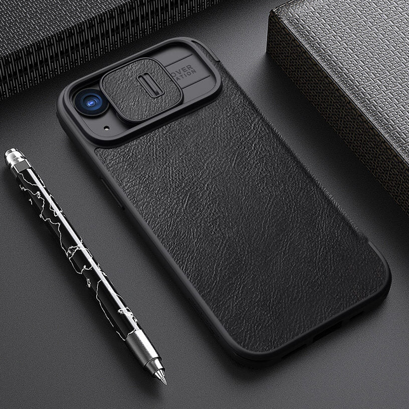 Nillkin iPhone 15 Pro Max Qin Pro Leather Θήκη Βιβλίο με Κάλυμμα για την Κάμερα - Black
