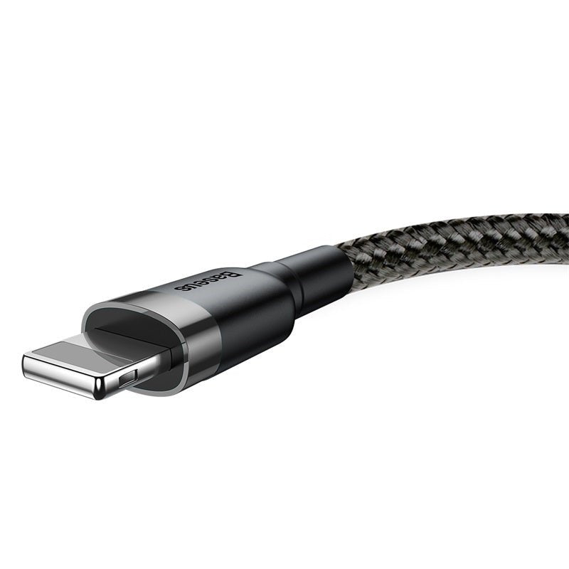 Baseus Cafule Cable Lightning 2.4A - Καλώδιο Δεδομένων και Φόρτισης Lightning 1M για iPhone - Black / Grey - CALKLF - BG1