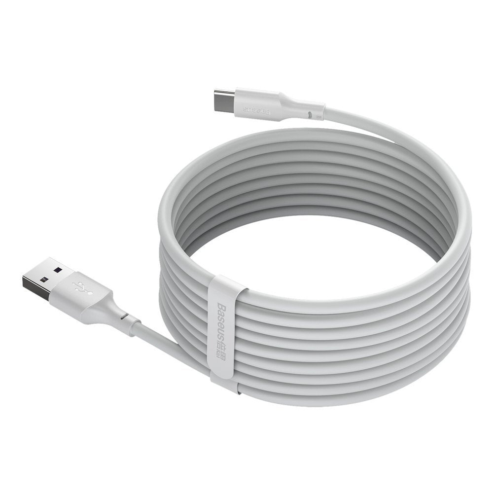 Baseus Simple Wisdom Cable Type - C 5A 40W - Καλώδιο Γρήγορης Φόρτισης Type - C 1,5M - 2 Τεμάχια - White - TZCATZJ - 02