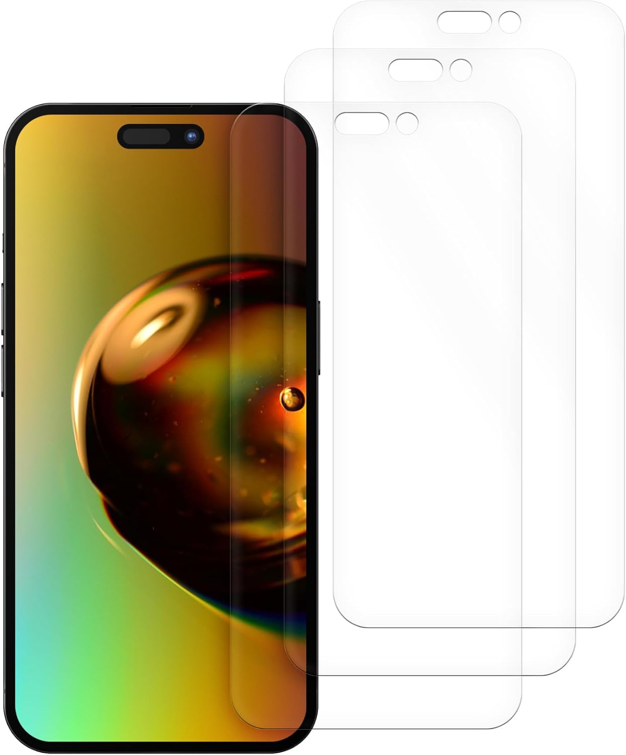 KW iPhone 16 - Σετ με 3 Μεμβράνες Προστασίας Οθόνης - Διάφανες