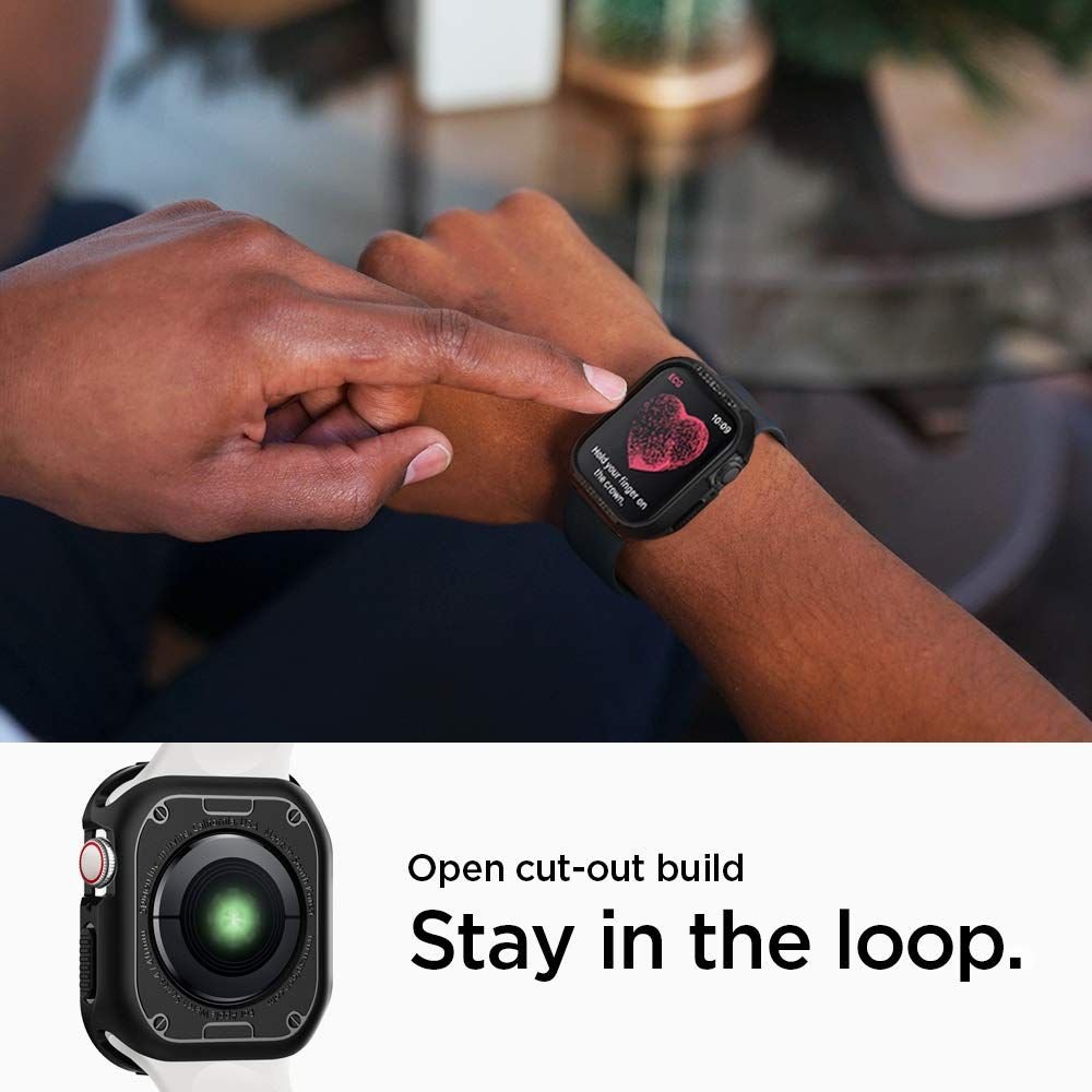 Spigen Θήκη Apple Watch 4 / 5 / 6 / SE / SE 2 40mm Rugged Armor - Black