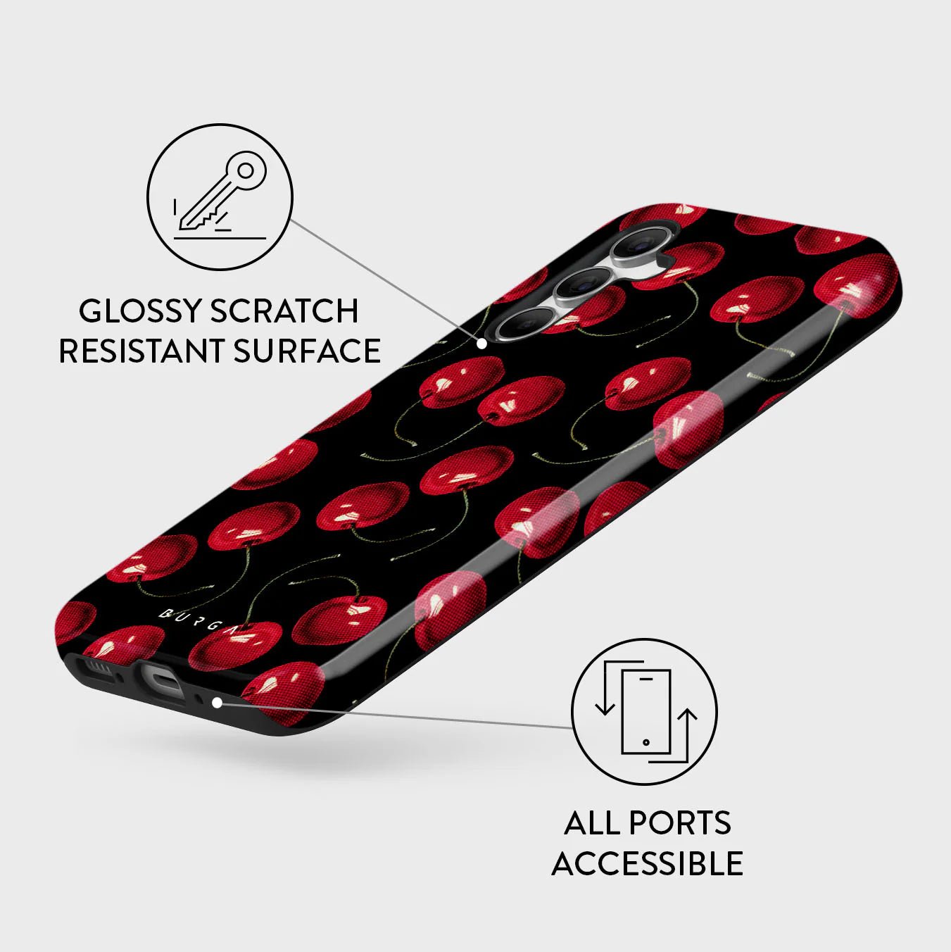 Burga Samsung Galaxy A55 5G Fashion Tough Σκληρή Θήκη - Cherrybomb