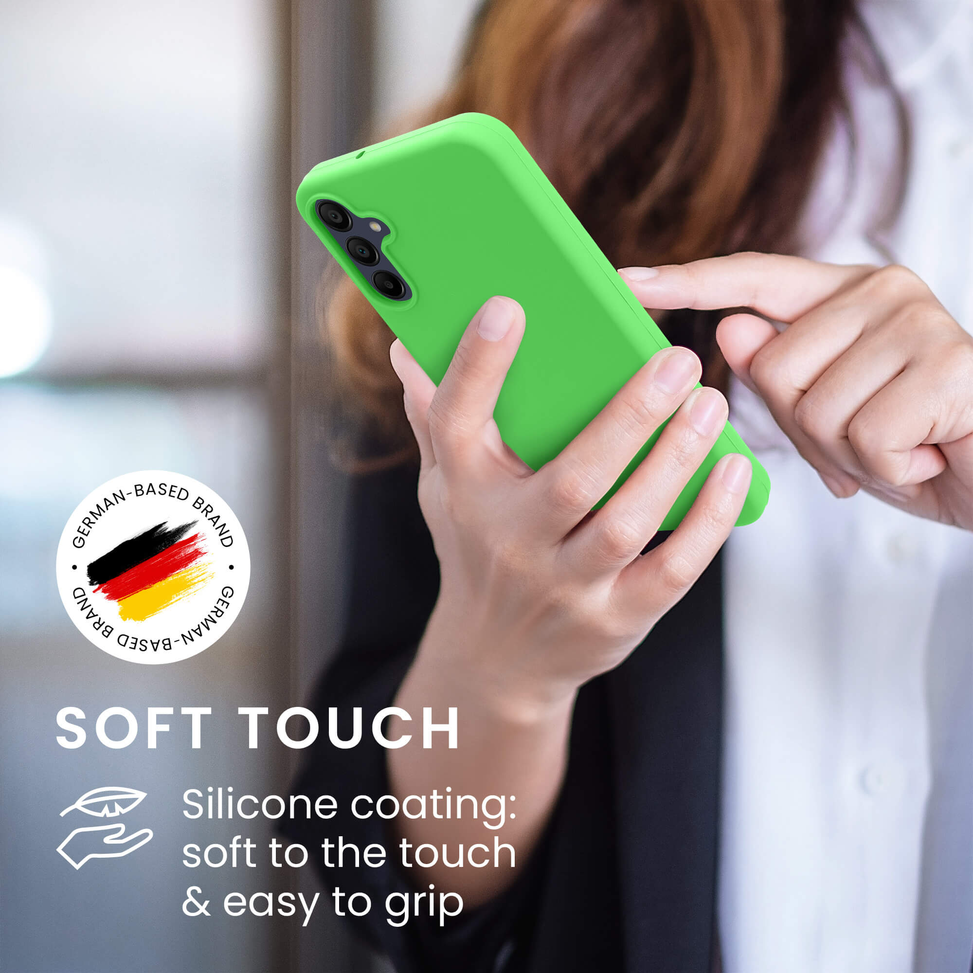 KW Samsung Galaxy A15 4G / A15 5G Θήκη Σιλικόνης Rubberized TPU - Lime Green