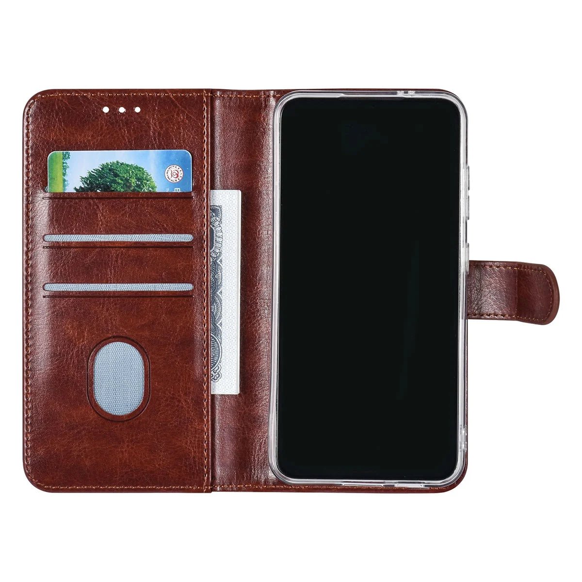 Tuniq Samsung Galaxy S24 - Θήκη Πορτοφόλι Stand από Δερματίνη - Brown