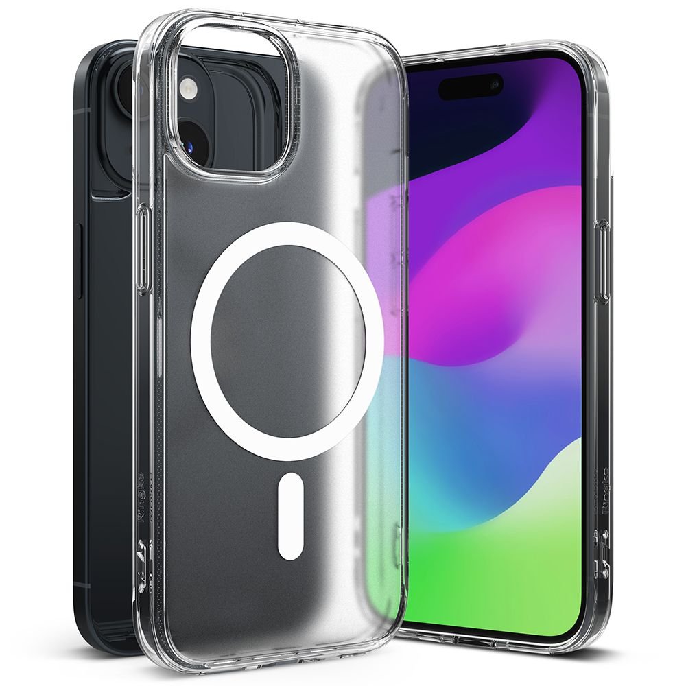 Ringke iPhone 15 Fusion Σκληρή Θήκη με Πλαίσιο Σιλικόνης και MagSafe - Matte Clear