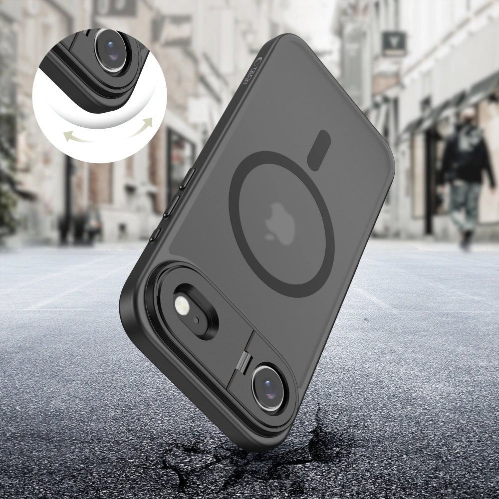 Tech - Protect iPhone Air - Magstand MagSafe - Σκληρή Θήκη με Πλαίσιο Σιλικόνης και Stand - Matte Black / Ημιδιάφανη