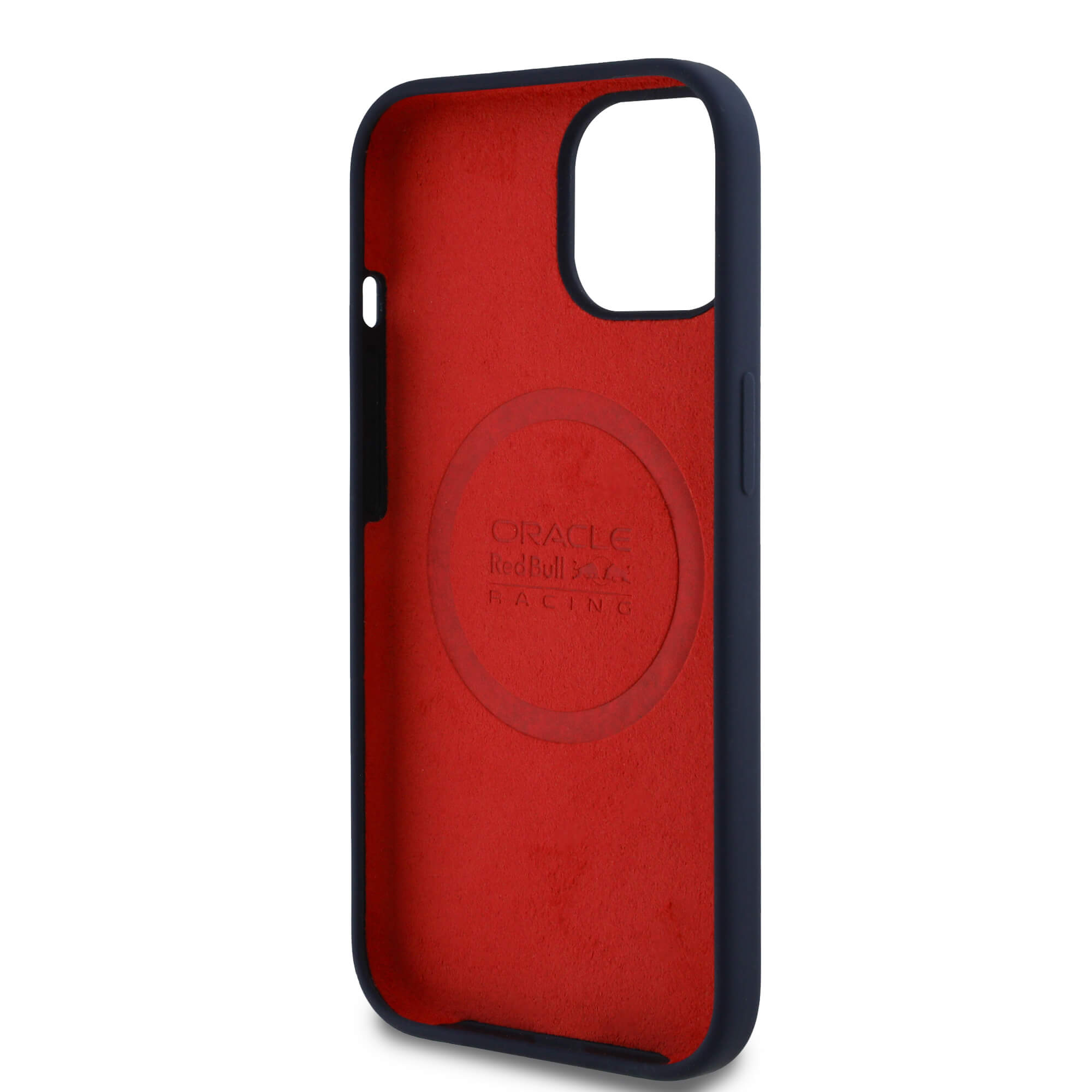 Red Bull iPhone 15 - Silicone Vertical Logo - MagSafe Σκληρή Θήκη με Πλαίσιο Σιλικόνης - Navy - RBHMP15S24SIOLRV