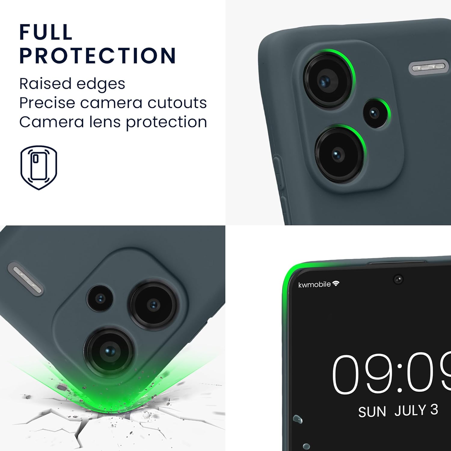 KW Xiaomi Redmi Note 13 Pro+ 5G Θήκη Σιλικόνης TPU - Dark Slate