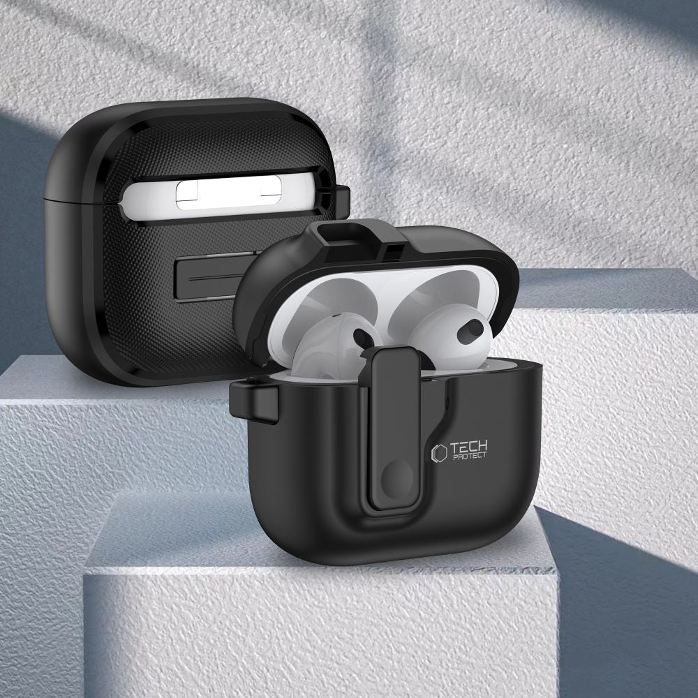 Tech - Protect AirPods 4 Θήκη από Σκληρό Πλαστικό - Slim Hook - Black