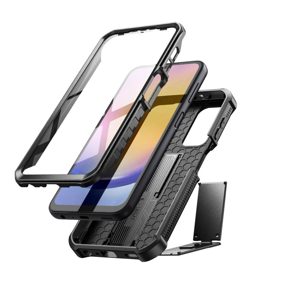 Tech - Protect Samsung Galaxy A25 5G Kevlar Pro Θήκη 360 Full Body με Προστασία Οθόνης και Stand - Black