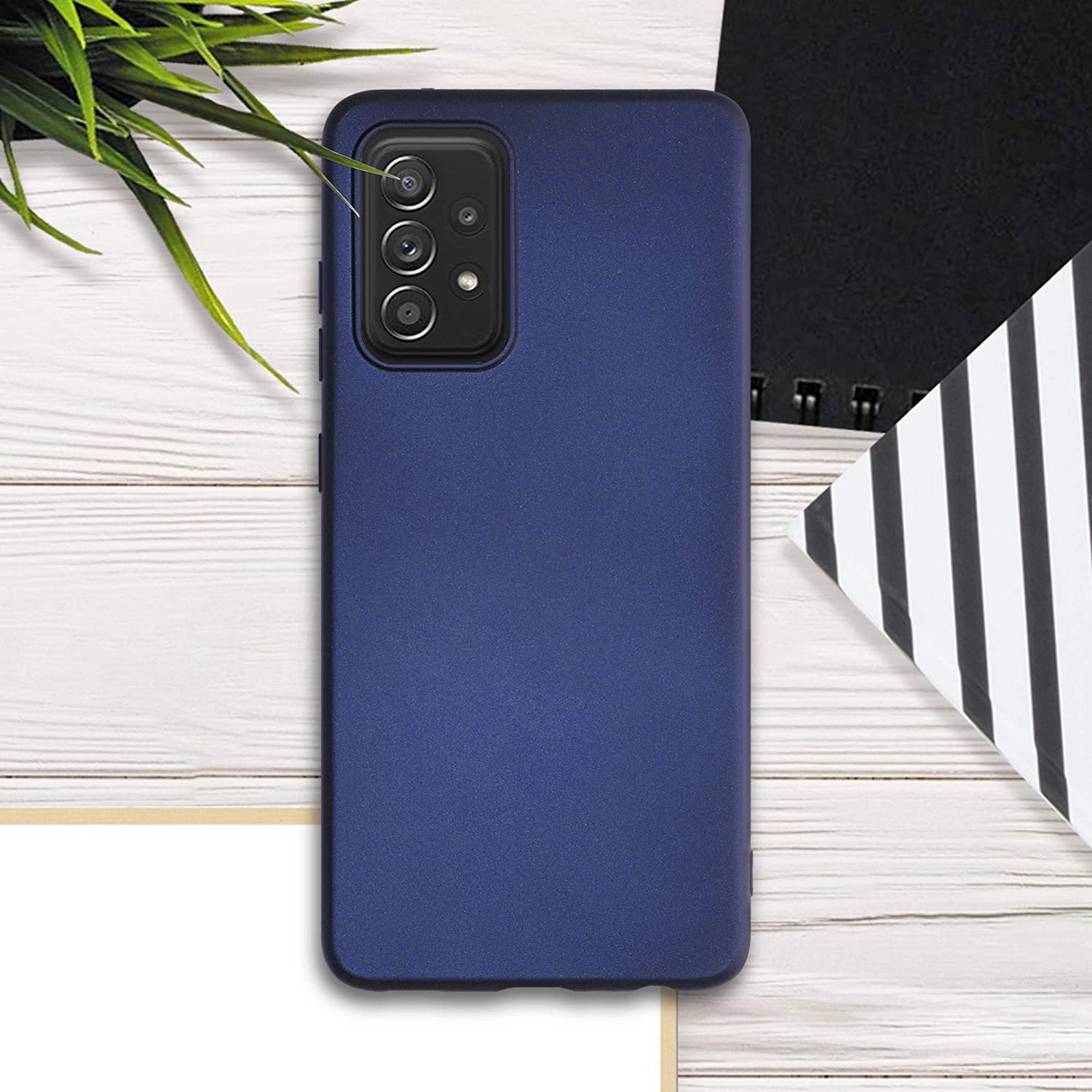 KW Samsung Galaxy A52 / A52 5G / A52s 5G Θήκη Σιλικόνης TPU - Metallic Blue - 54351.64