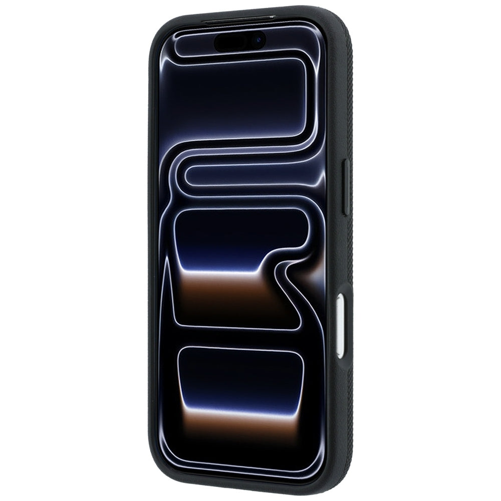 Lacoste iPhone 18 Pro / iPhone 17 Pro - Σκληρή Θήκη με Πλαίσιο Σιλικόνης και Δαχτυλίδι Συγκράτησης MagSafe - Petit Pique with Ring Stand - Black