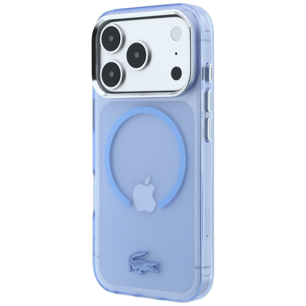 Lacoste iPhone 17 Pro / iPhone 18 Pro - Σκληρή Θήκη με Πλαίσιο Σιλικόνης - IML Frosted MagSafe - Blue