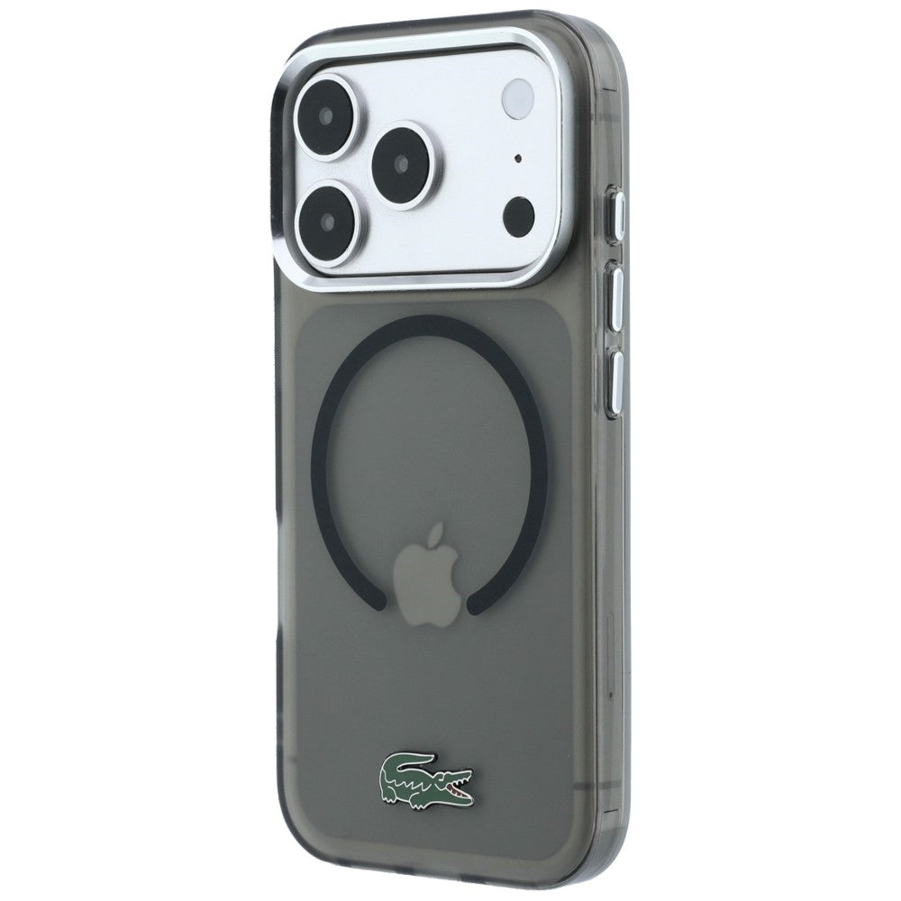Lacoste iPhone 18 Pro Max / iPhone 17 Pro Max - Σκληρή Θήκη με Πλαίσιο Σιλικόνης MagSafe - IML Frosted Laquer Logo - Black