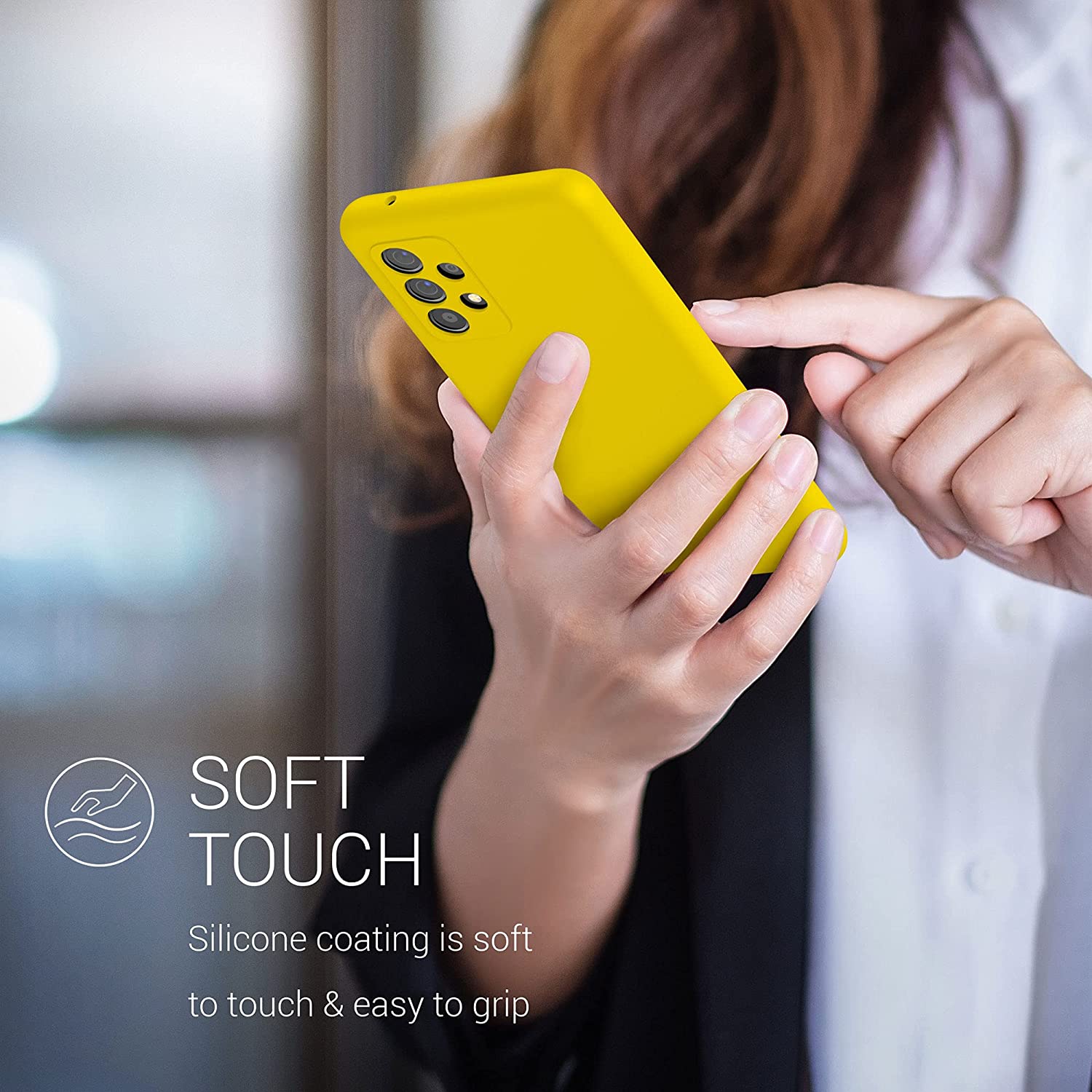 KW Samsung Galaxy A52 / A52 5G / A52s 5G Θήκη Σιλικόνης Rubber TPU - Vibrant Yellow - 54347.165