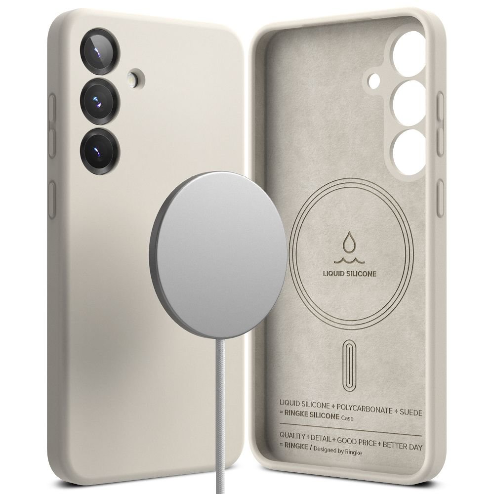Ringke Samsung Galaxy S25 Plus Silicone Magnetic MagSafe Case Θήκη Σιλικόνης με MagSafe - Stone