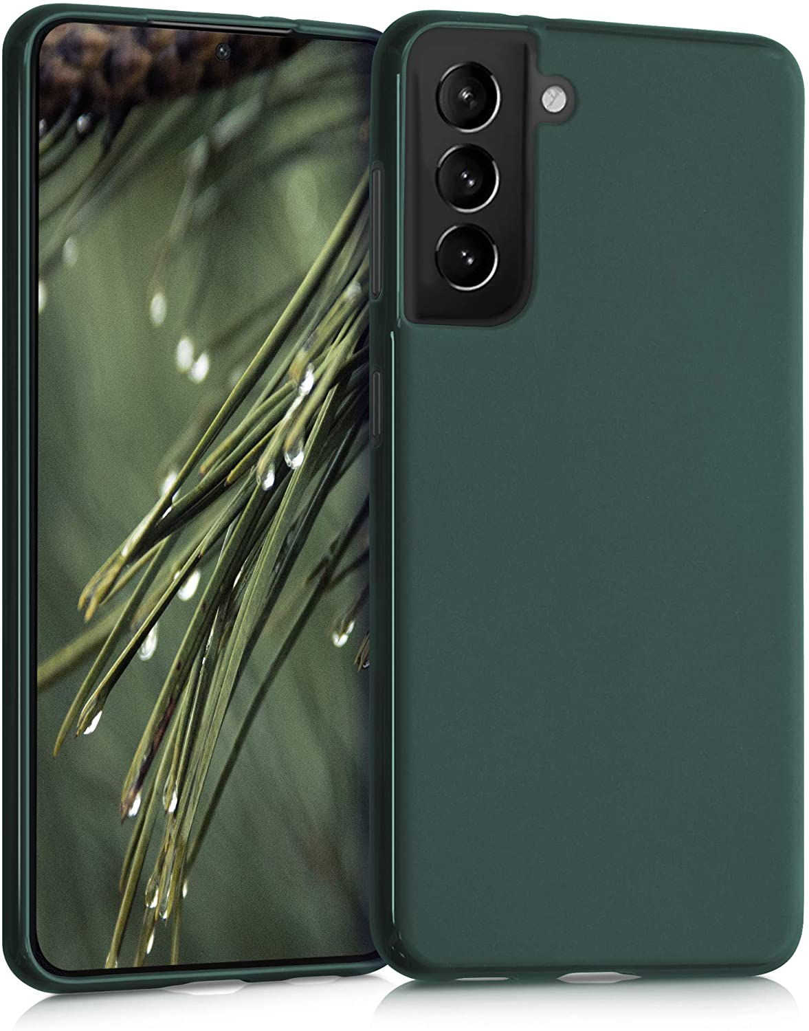 KW Samsung Galaxy S21 Θήκη Σιλικόνης TPU - Moss Green - 54055.169