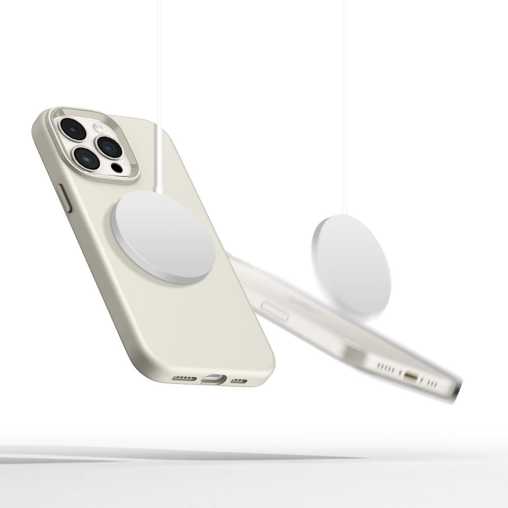 Tech - Protect iPhone 15 Pro Max Silicone Pure Θήκη Σιλικόνης TPU με MagSafe - Cosmic Latte