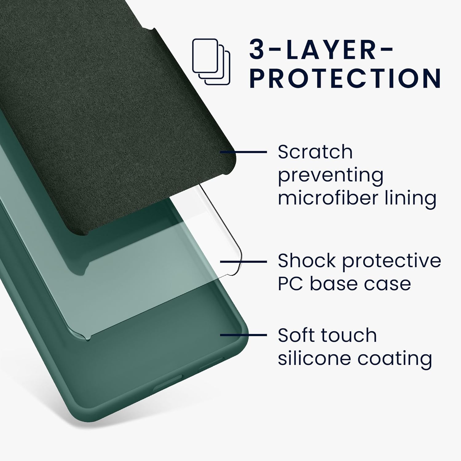 KW Samsung Galaxy A55 5G Θήκη Σιλικόνης Rubberized TPU - Forest Green