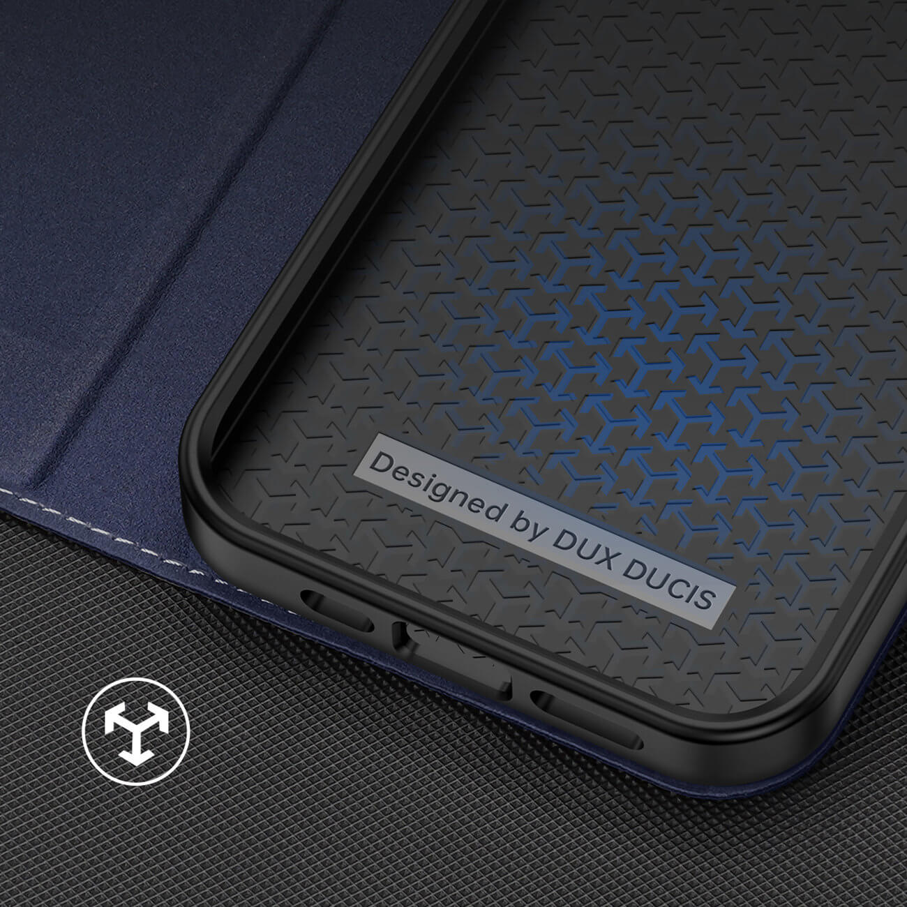 Dux Ducis iPhone 14 Pro Skin X2 Flip Stand Case Θήκη Βιβλίο - Blue