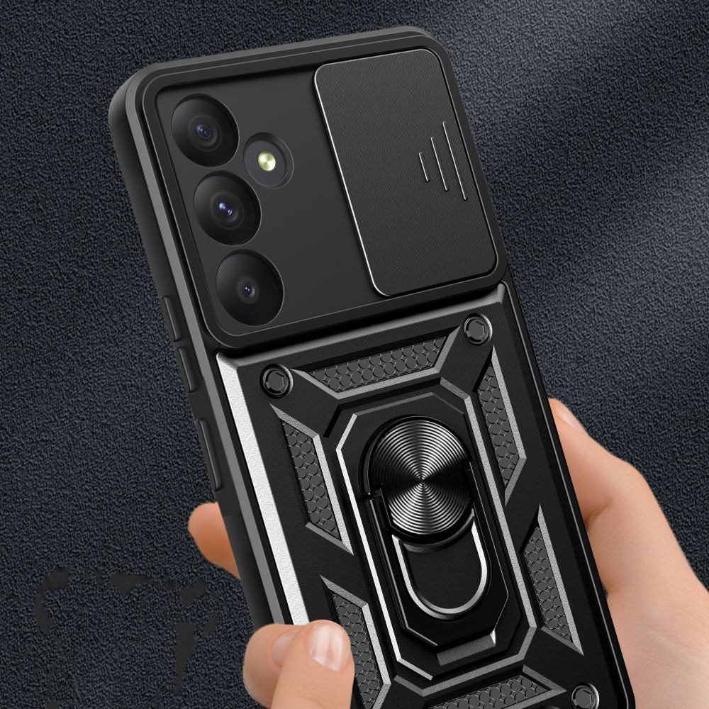Tech - Protect Samsung Galaxy A35 5G Camshield Pro Σκληρή Θήκη με Πλαίσιο Σιλικόνης και Δαχτυλίδι Συγκράτησης - Black