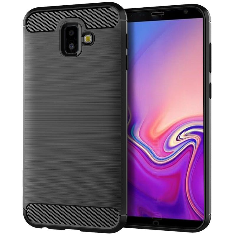 OEM Samsung Galaxy J6 Plus 2018 Θήκη Rugged Carbon TPU - Black