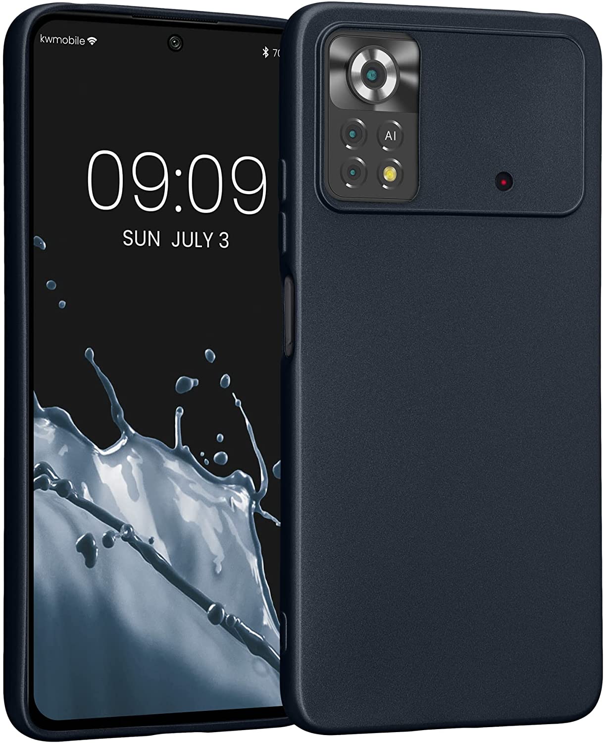 KW Xiaomi Poco X4 Pro 5G Θήκη Σιλικόνης TPU - Metallic Blackberry - 57984.115