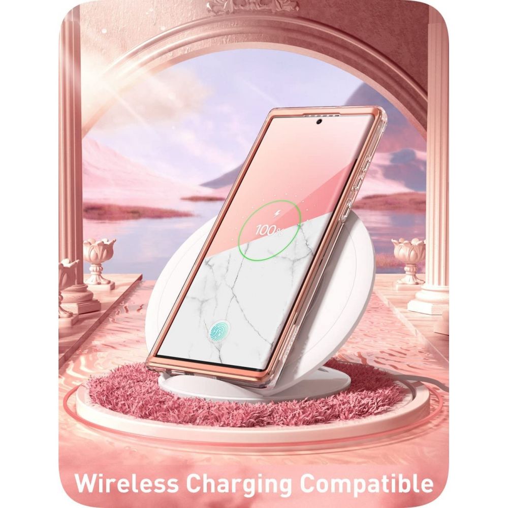 i - Blason Samsung Galaxy S22 Ultra Cosmo Σκληρή Θήκη με Πλαίσιο Σιλικόνης και Προστασία Οθόνης - Marble