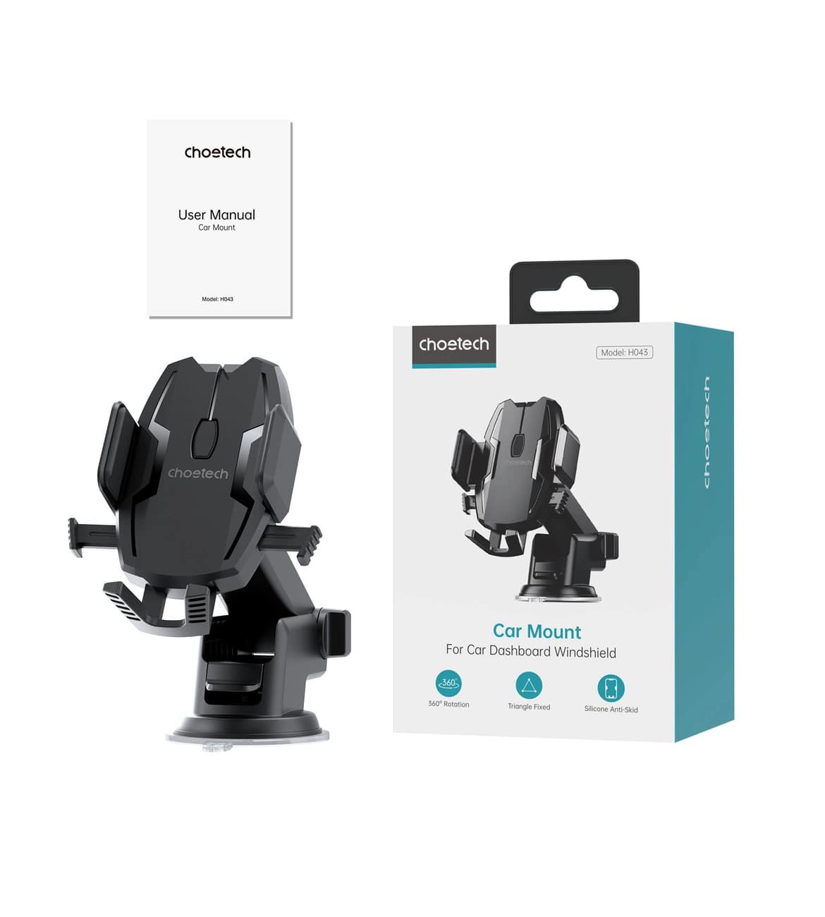 Choetech H043 Spider - Man II Telescopic Βάση Αυτοκινήτου για το Ταμπλό - Black