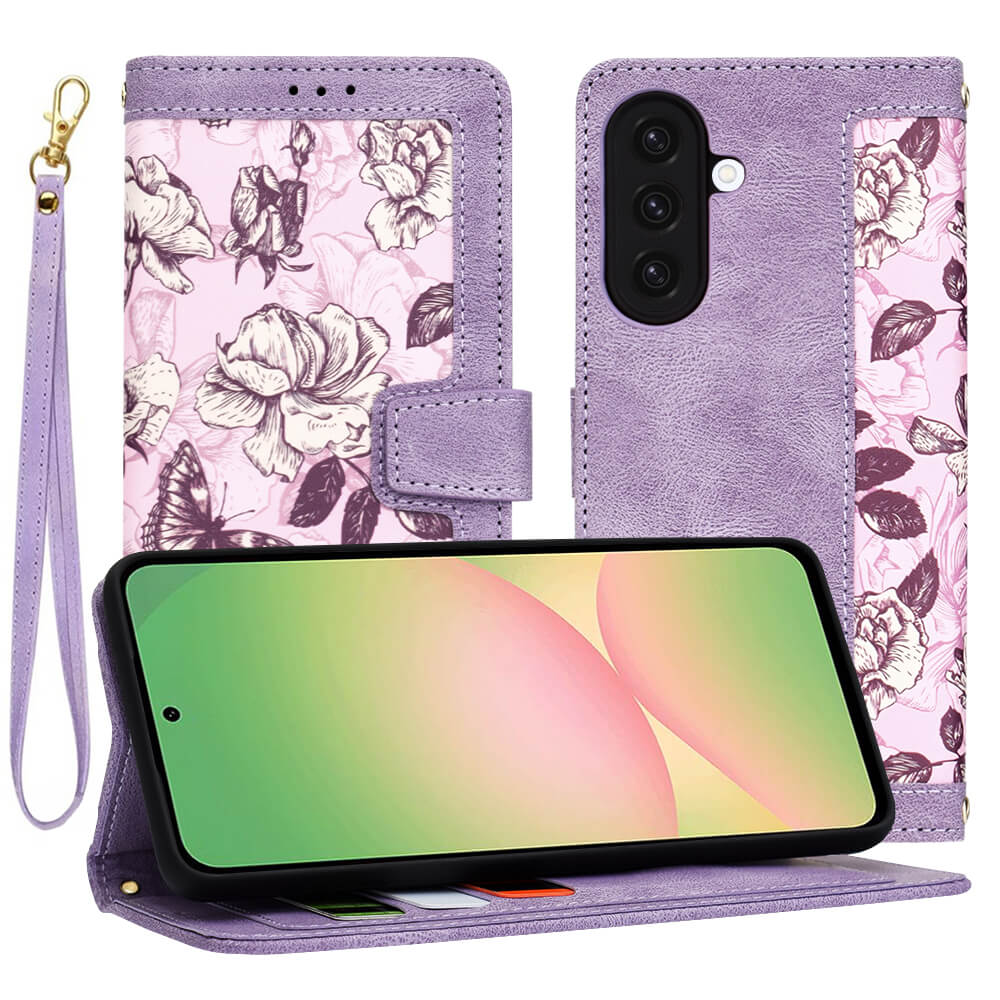 Techsuit Samsung Galaxy A56 5G - FlipCraft - Θήκη Πορτοφόλι από Δερματίνη - Mysterious Purple