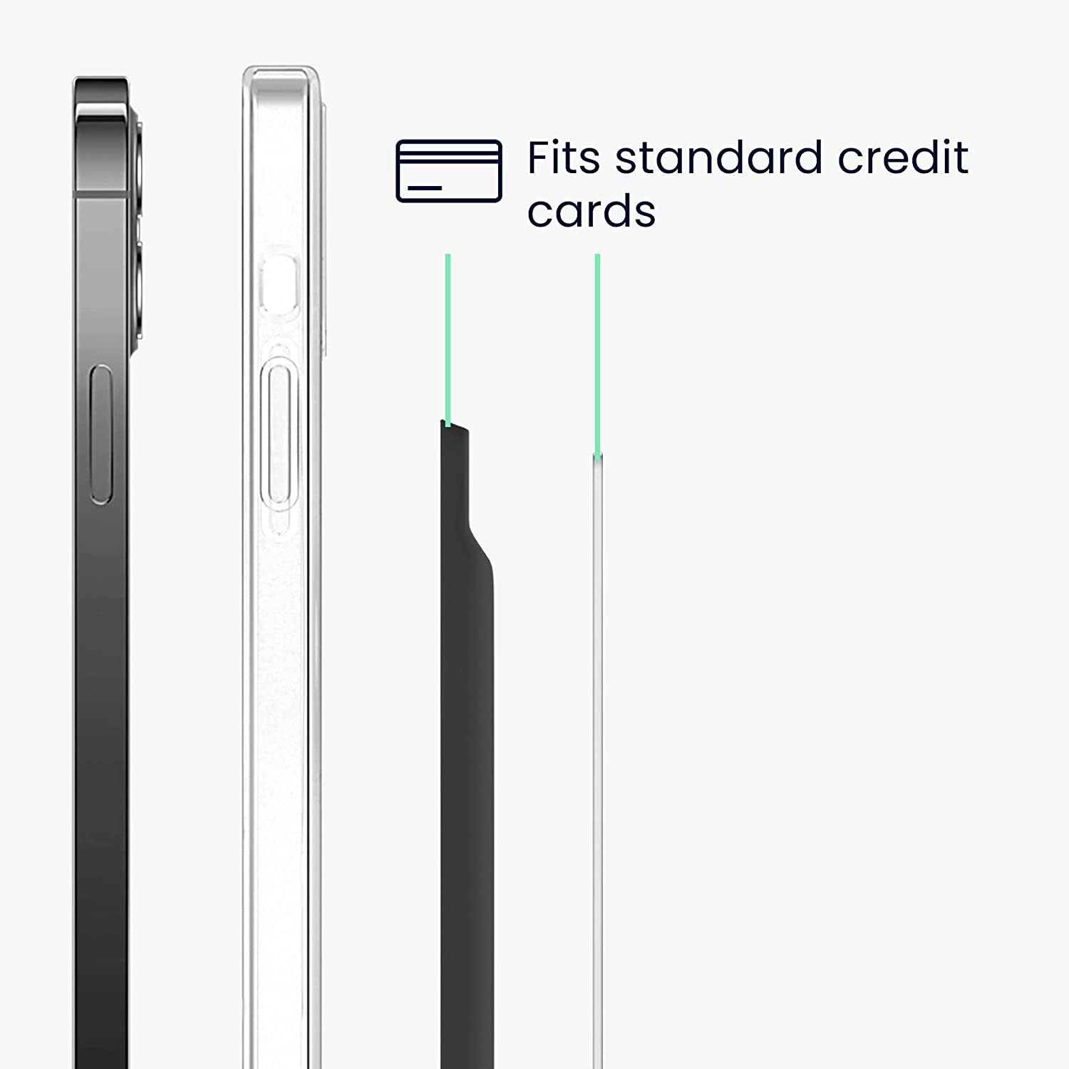 KW iPhone Μαγνητική Θήκη από Σιλικόνη για Πιστωτικές Κάρτες - Black - 58790.01