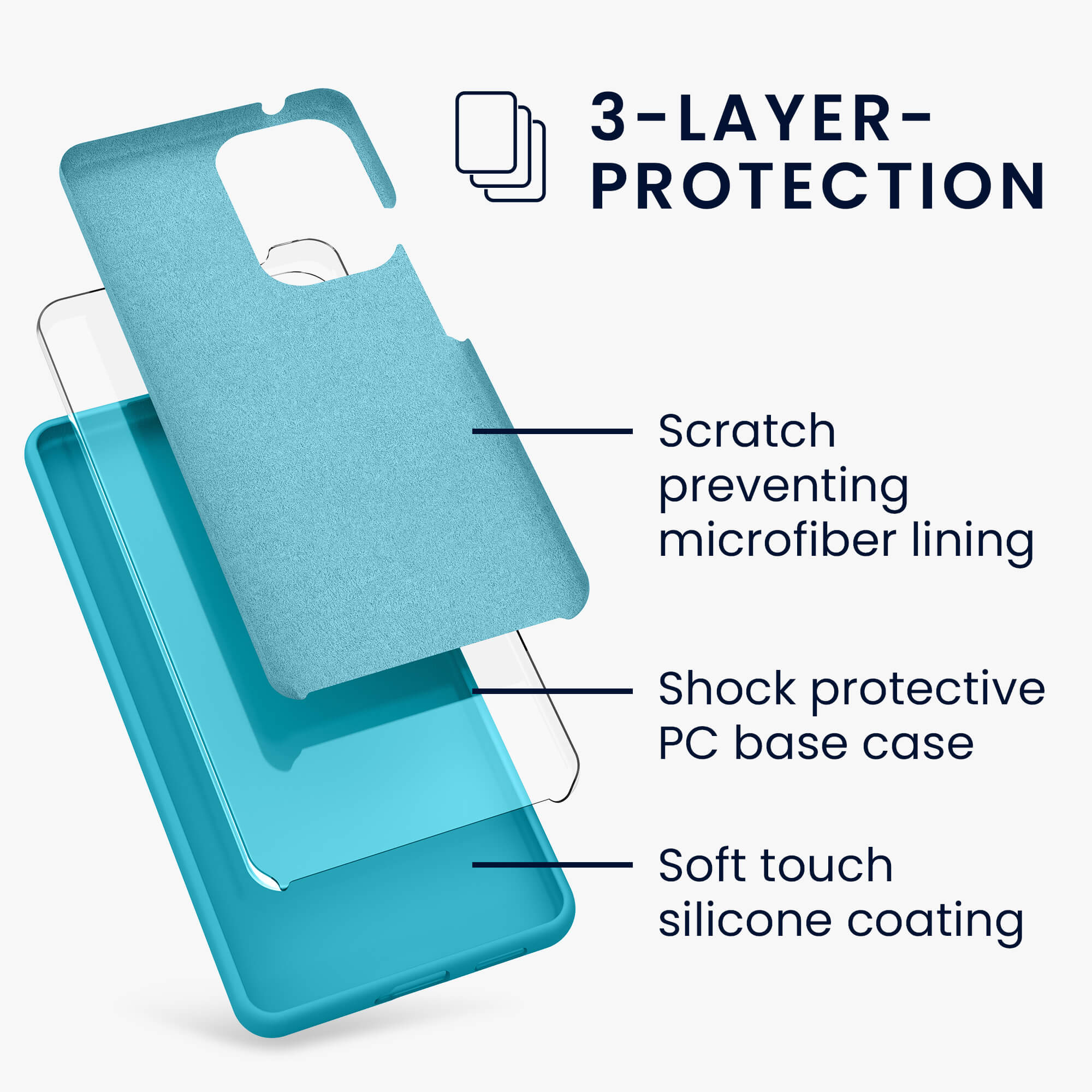 KW Samsung Galaxy A53 5G Θήκη Σιλικόνης Rubber TPU - Cool Glacier - 57835.205