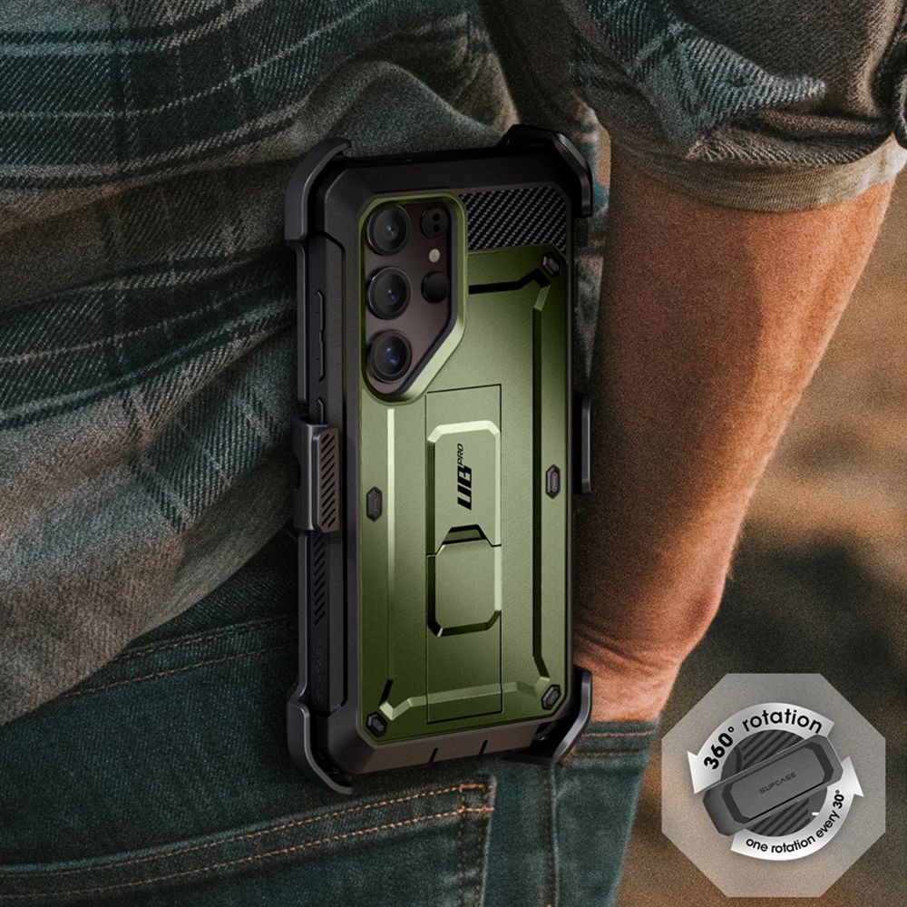 Supcase Samsung Galaxy S25 Ultra Unicorn Beetle Pro 2 Σκληρή Θήκη με Προστασία Οθόνης και Stand - Green