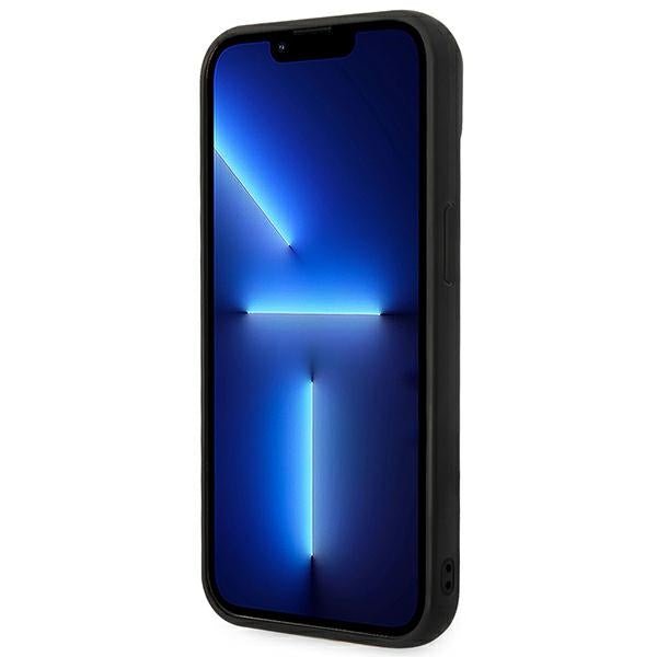 Karl Lagerfeld iPhone 14 Plus - 3D Monogram Σκληρή Θήκη με Πλαίσιο Σιλικόνης - Black - KLHCP14MRUPKLPK