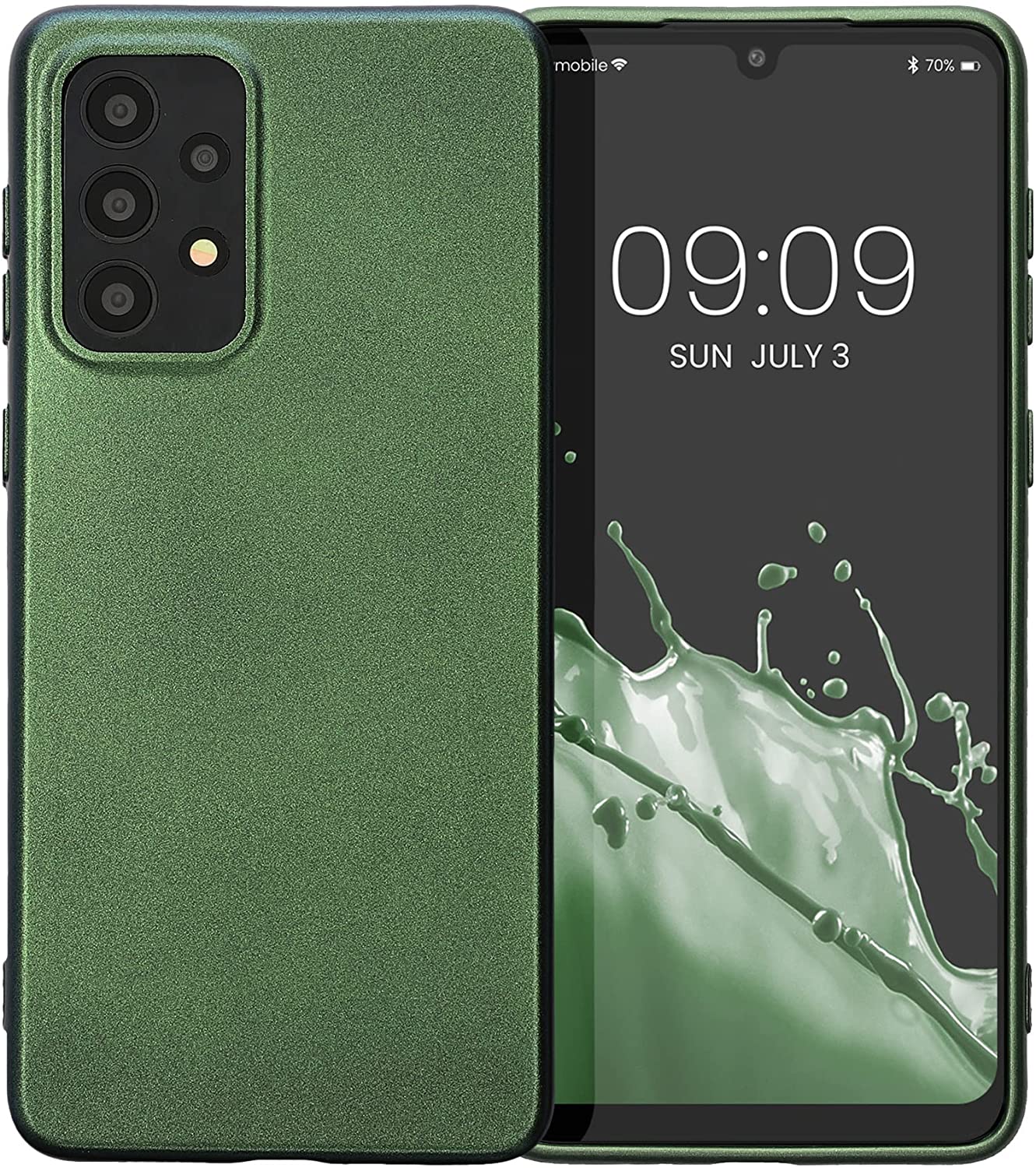 KW Samsung Galaxy A33 5G Θήκη Σιλικόνης TPU - Metallic Forest Green - 58022.233