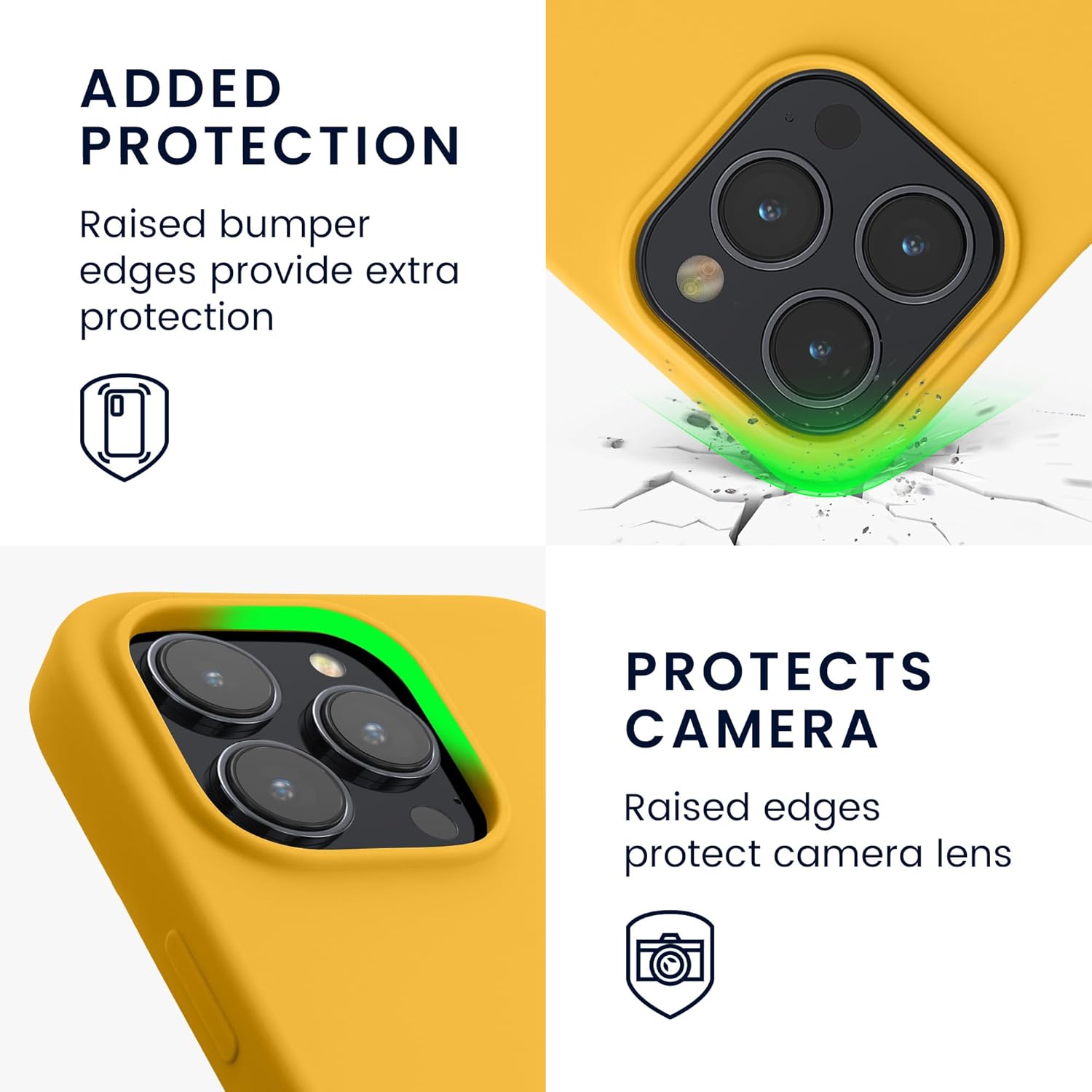 KW iPhone 15 Pro Θήκη Σιλικόνης Rubberized TPU - Honey Yellow