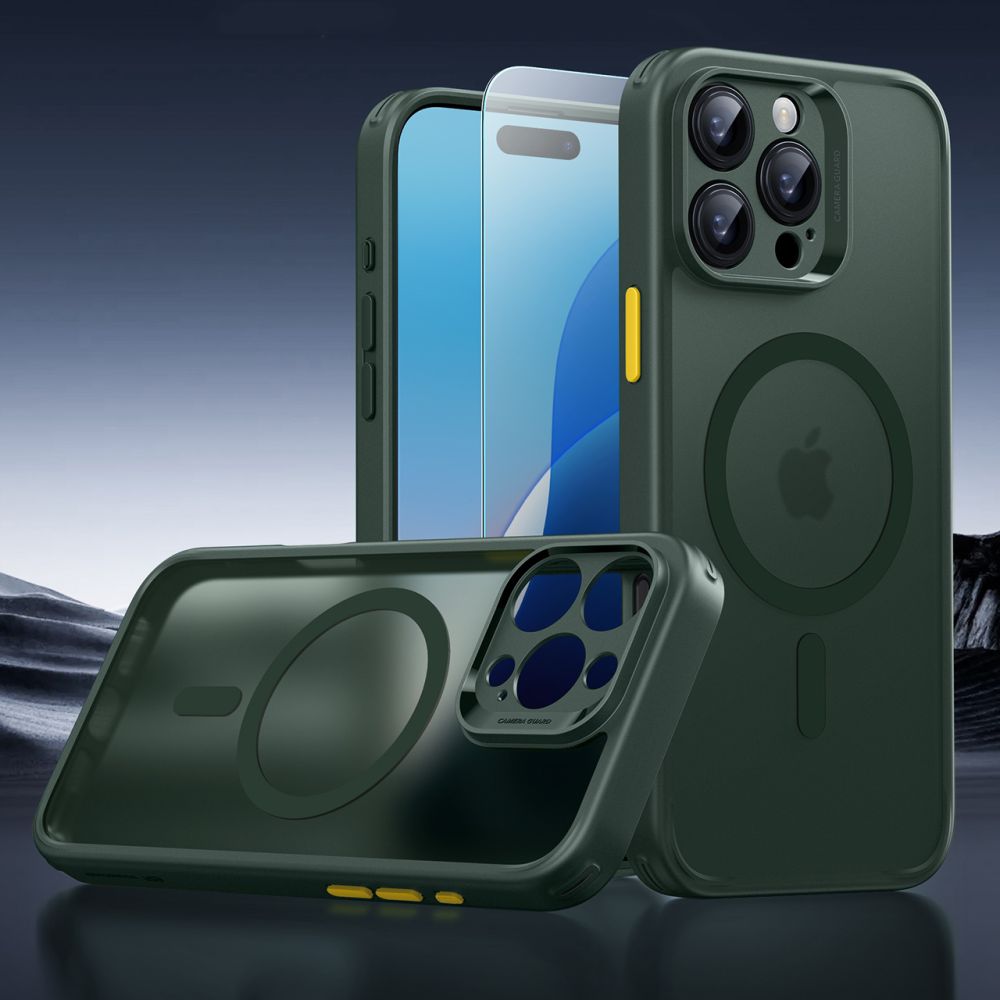 ESR iPhone 16 Pro Max - Classic Pro Halolock - Σετ με 1 Αντιχαρακτικό Γυαλί Οθόνης και Θήκη MagSafe - Frosted Green