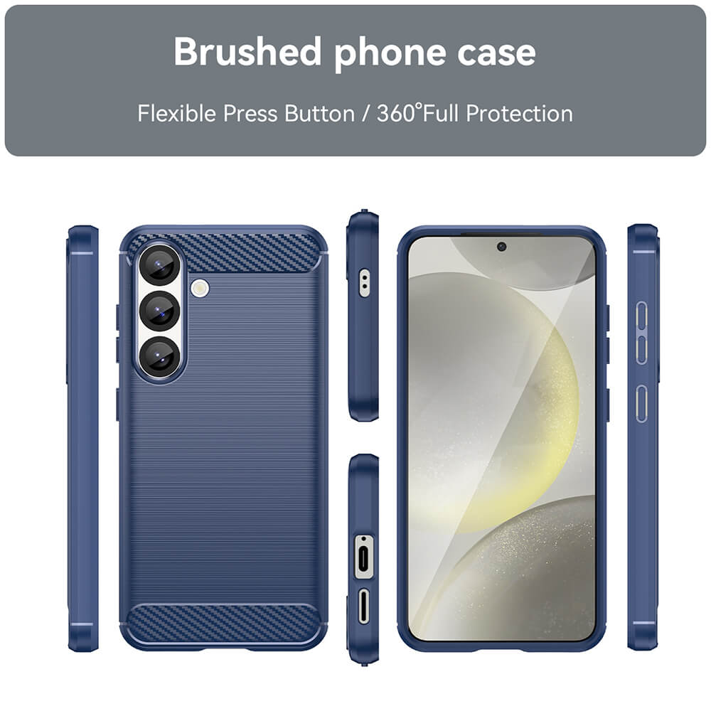 Techsuit Samsung Galaxy S25 Carbon Silicone Θήκη Σιλικόνης TPU - Blue