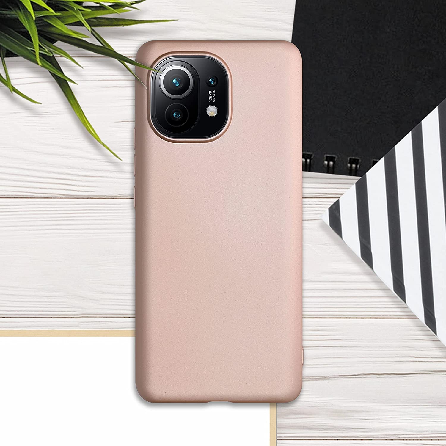 KW Xiaomi Mi 11 Θήκη Σιλικόνης TPU - Metallic Rose Gold - 54189.31