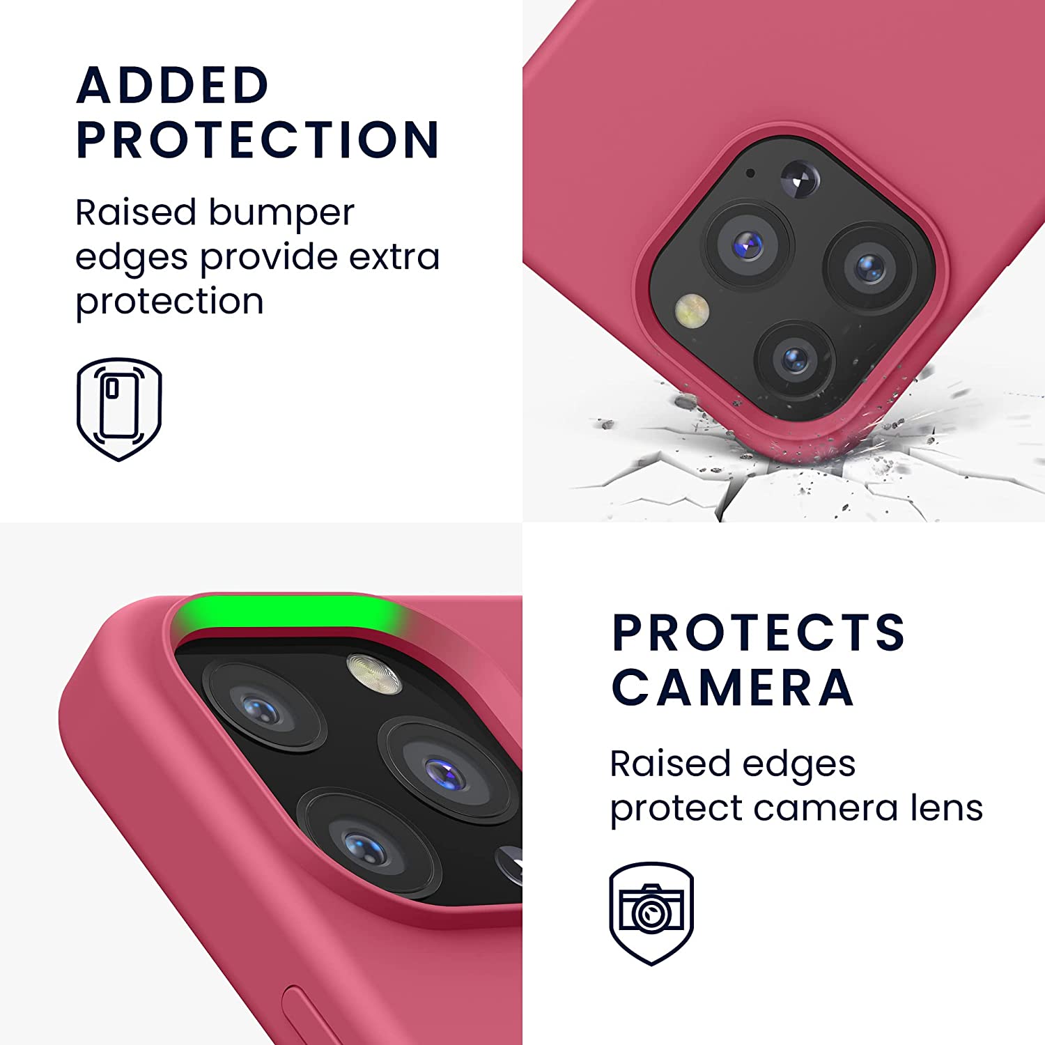 KW iPhone 13 Pro Θήκη Σιλικόνης Rubberized TPU - Awesome Pink - 55880.238