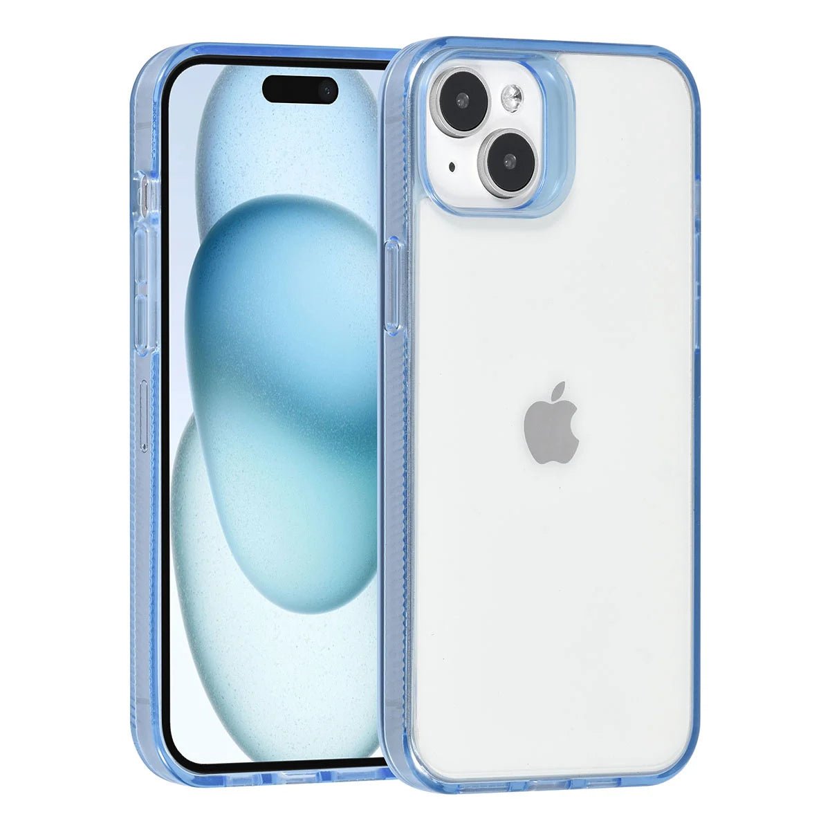 Tuniq iPhone 15 Plus / 14 Plus - Σκληρή Θήκη με Πλαίσιο Σιλικόνης - Ημιδιάφανο Μπλε / Διάφανο