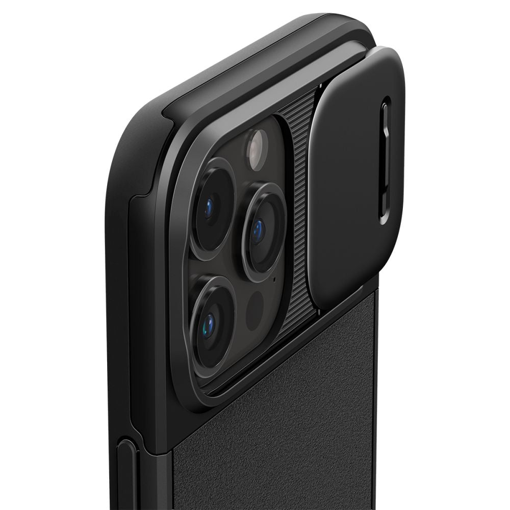 Spigen iPhone 15 Pro Max Optik Armor Mag Θήκη Σιλικόνης με Κάλυμμα για την Κάμερα και MagSafe - Black