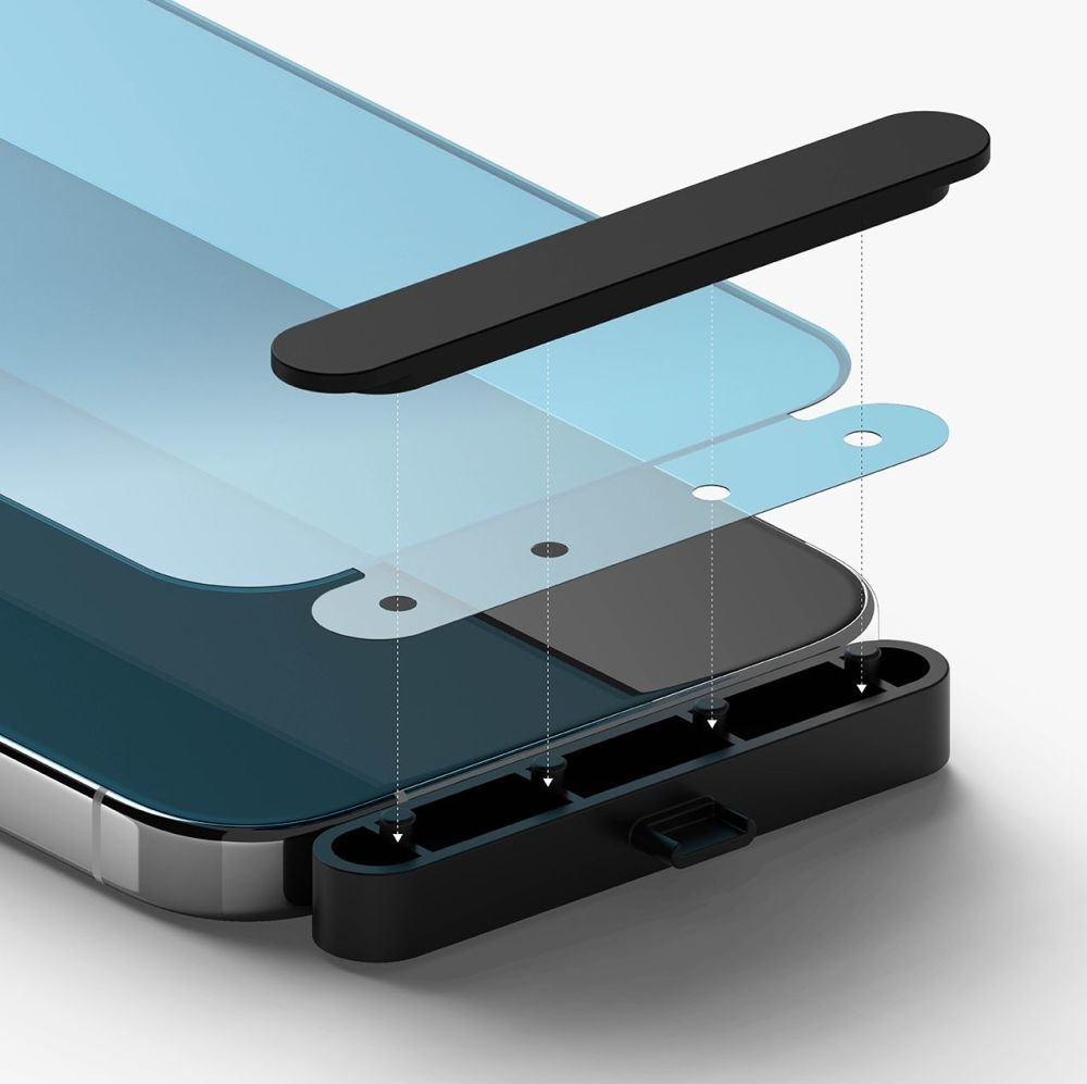 Ringke iPhone 15 Pro Max TG Case Friendly Full Screen Tempered Glass 9H Αντιχαρακτικό Γυαλί Οθόνης - Black