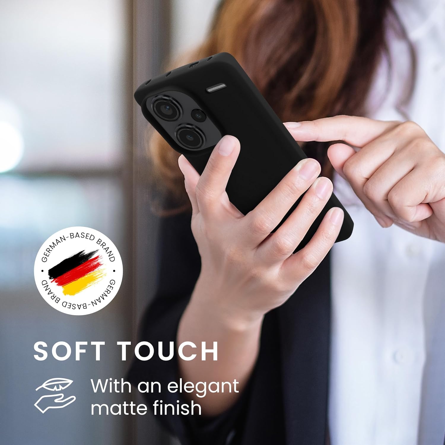 KW Xiaomi Redmi Note 13 Pro+ 5G Λεπτή Θήκη Σιλικόνης TPU - Matte Black