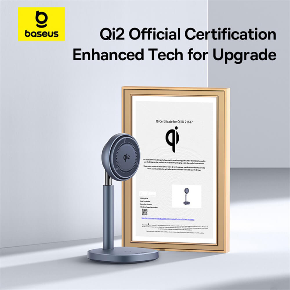 Baseus Orbit 2 Pro Ασύρματος Μαγνητικός Φορτιστής MagSafe 20W με Καλώδιο Type - C 60W - Space Grey