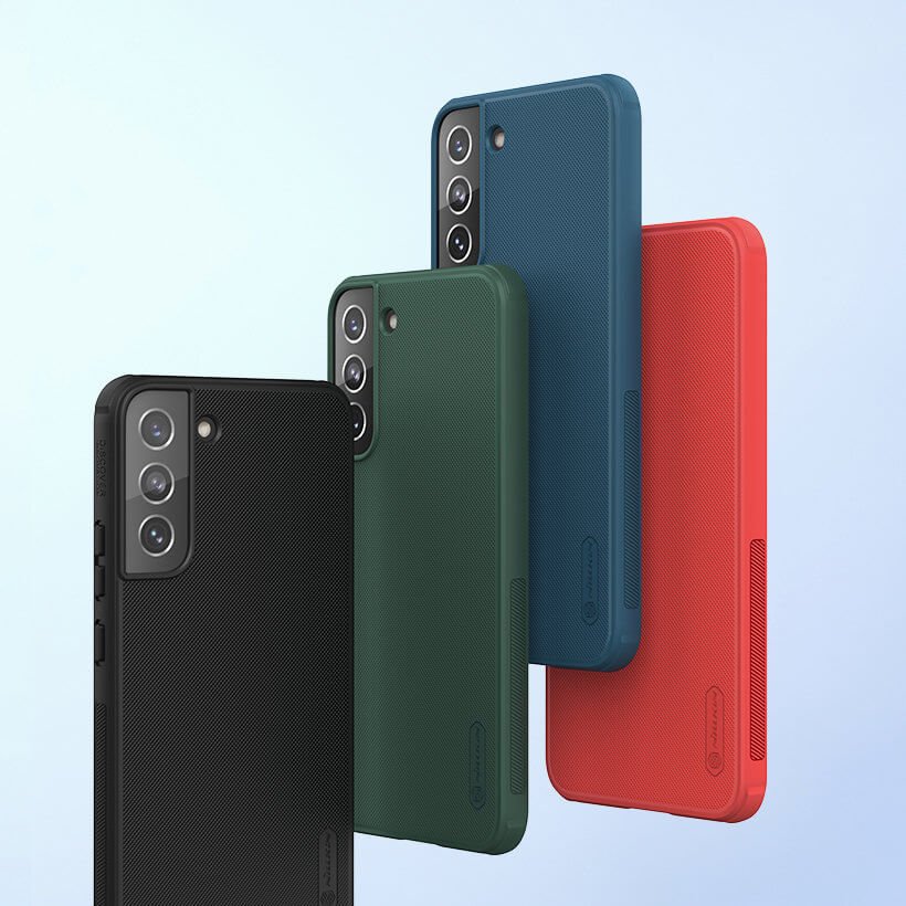 Nillkin Samsung Galaxy S22 Super Frosted Shield Pro Σκληρή Θήκη με Πλαίσιο Σιλικόνης - Blue