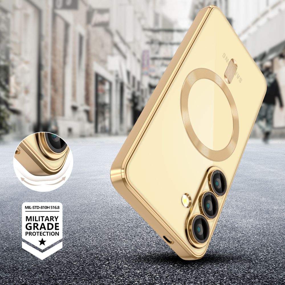 Tech - Protect Samsung Galaxy S25 MagFlex Θήκη Σιλικόνης TPU με MagSafe - Shiny Gold