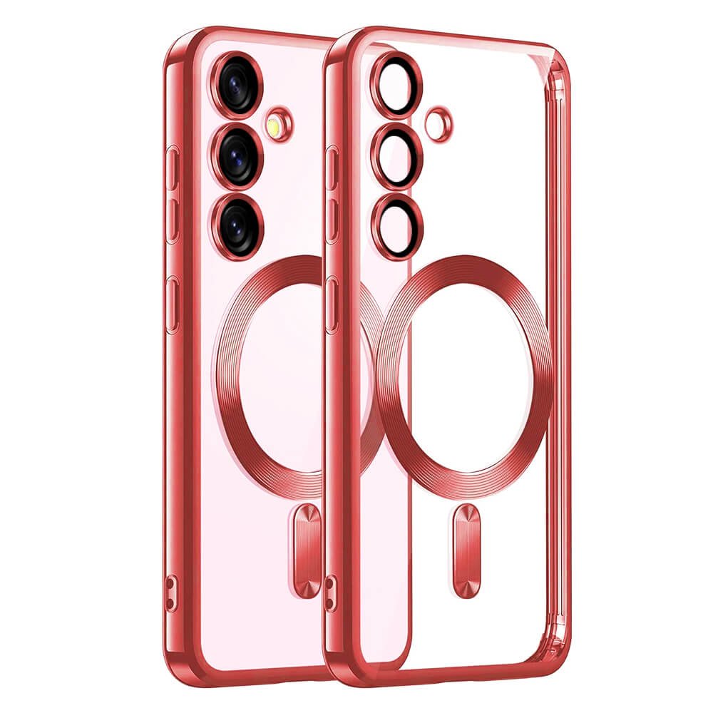 Techsuit Samsung Galaxy S25 - Luxury Crystal MagSafe - Θήκη Σιλικόνης - Red