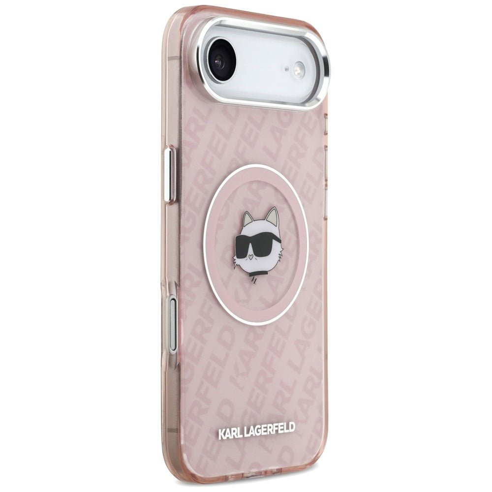 Karl Lagerfeld iPhone Air - IML Choupette Head Logo MagSafe - Σκληρή Θήκη με Πλαίσιο Σιλικόνης - Pink - KLHMP17MHMKBCHOP